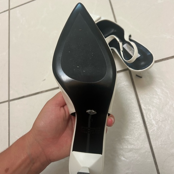 Tony Bianco White Slingback Kitten Heels - Picture 5 of 5